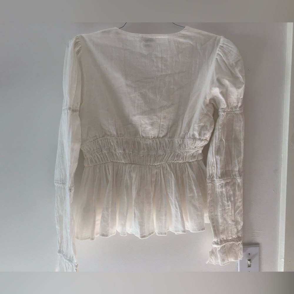 Faherty White Button-Down Blouse - Picture 10 of 16